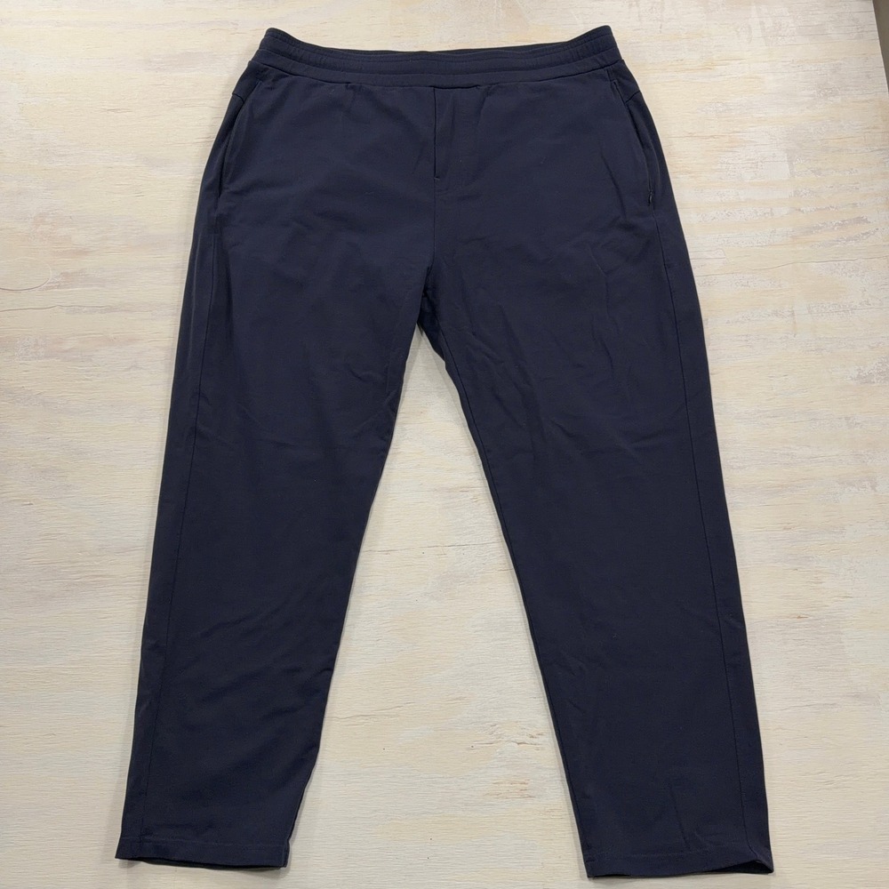 Public Rec Pants All Day Every Day 40/30 Elastic Waist Navy Blue Mens